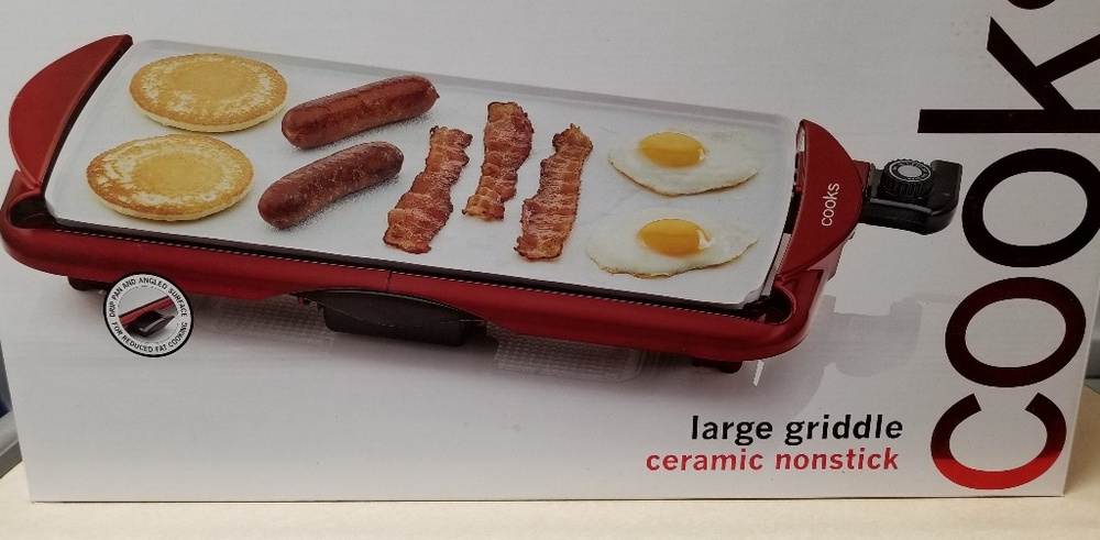 Cooks large griddle